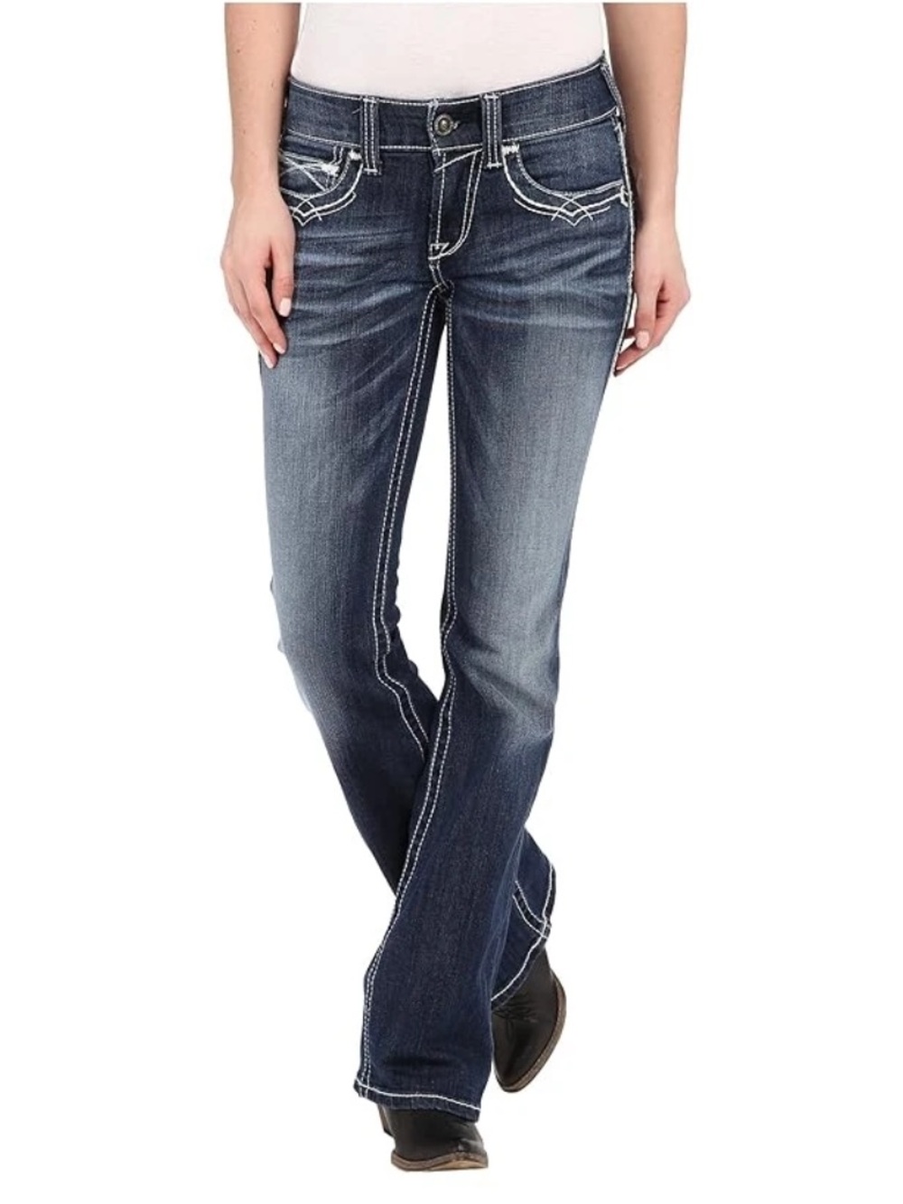 Ariat REAL Denim Mid Rise Boot Cut Jeans 27R